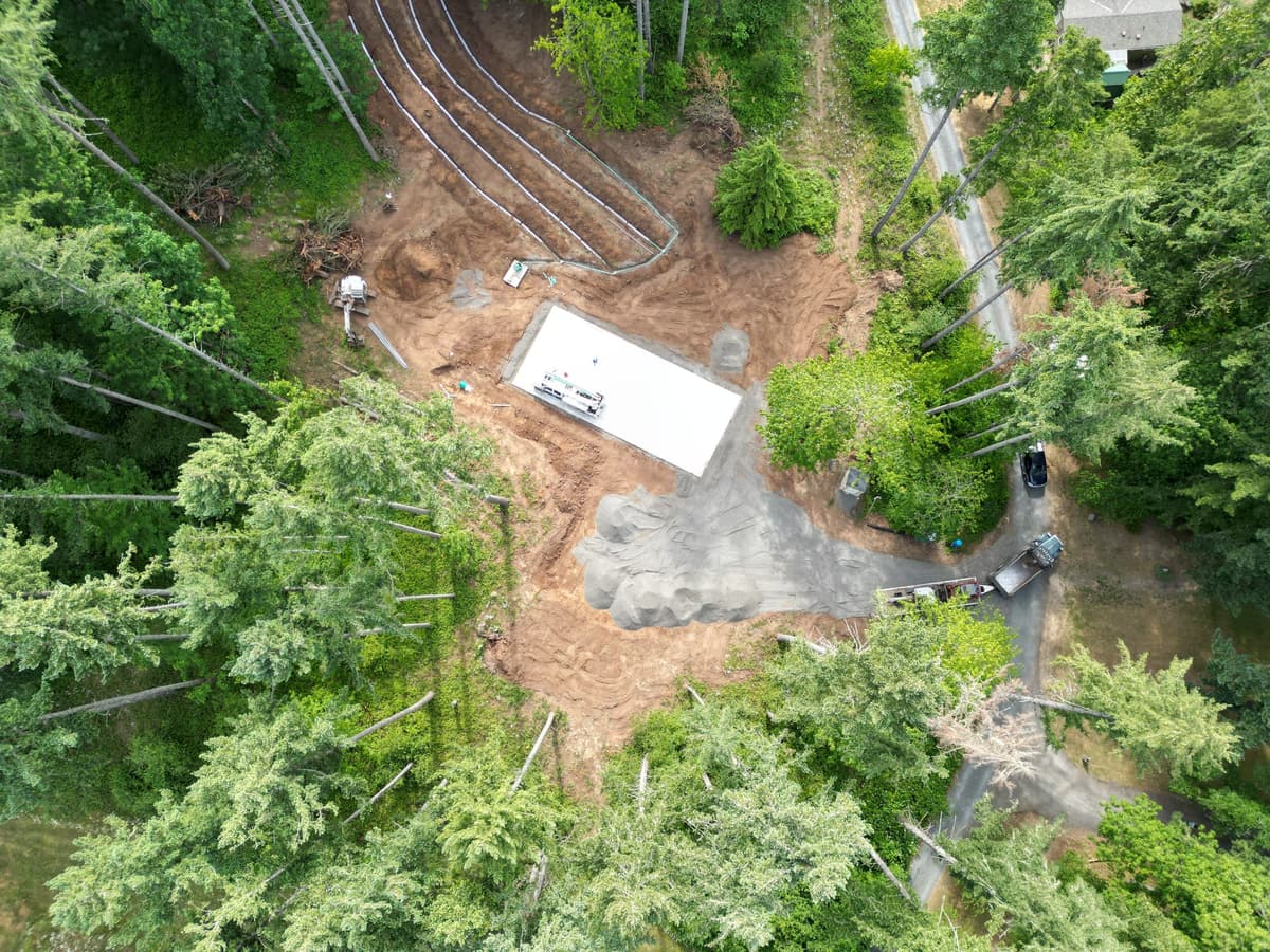 Septic system image lane county septic installation overhead